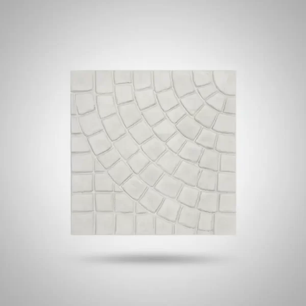 Circular Chico Blanco de hormigón | Mattonella Piso circular chico de hormigón color blanco, piezas decorativas para pisos interiores y exteriores modernos