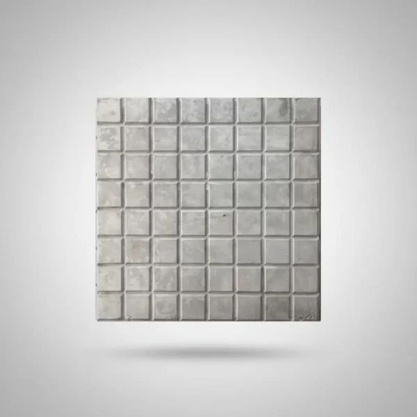 Piso en formato cuadrícula de hormigón color gris, placas modulares para pisos interiores y exteriores modernos